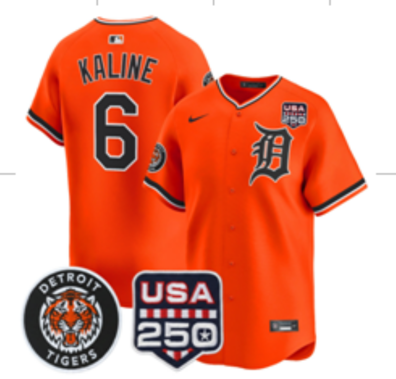 Men Detroit Tigers #6 Kaline orange Game Nike MLB Jersey0321004